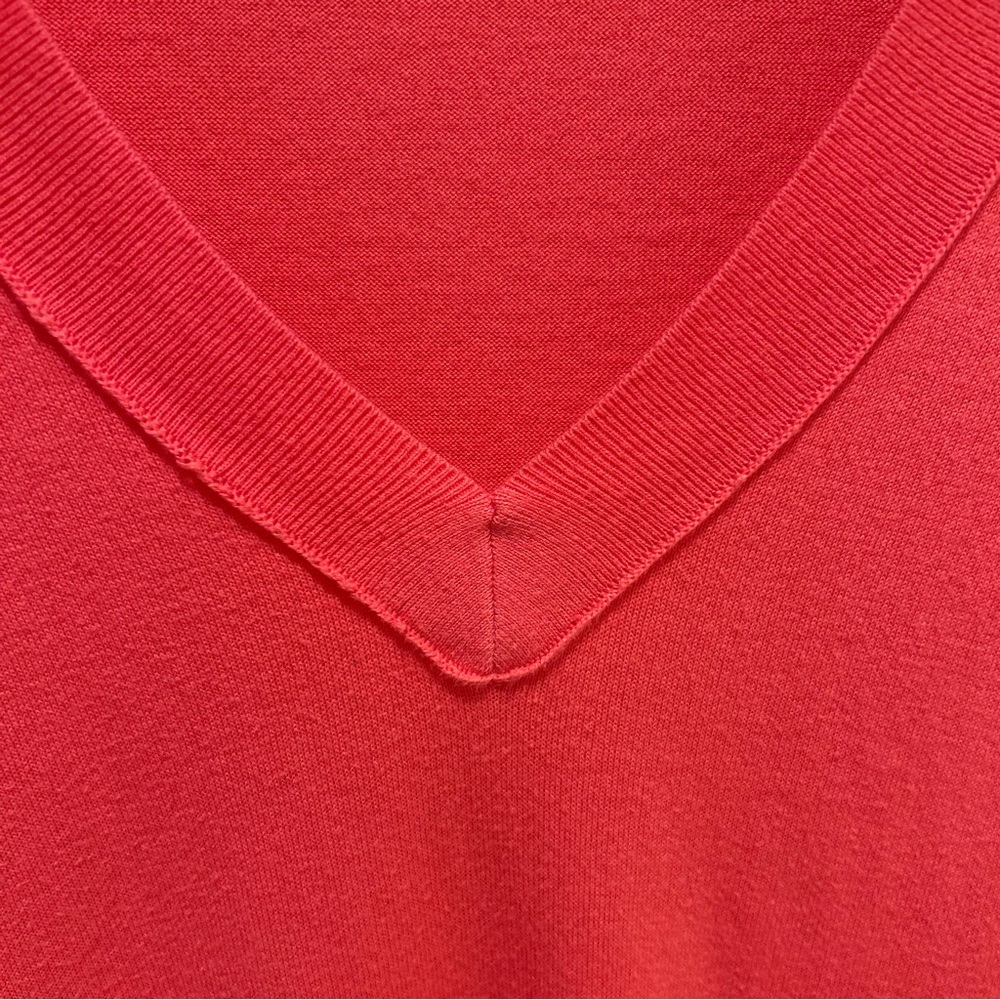 J Crew Womens Sweater Salmon Long Sleeve V Neck Cotton Summer Medium RN77388 - Picture 3 of 12